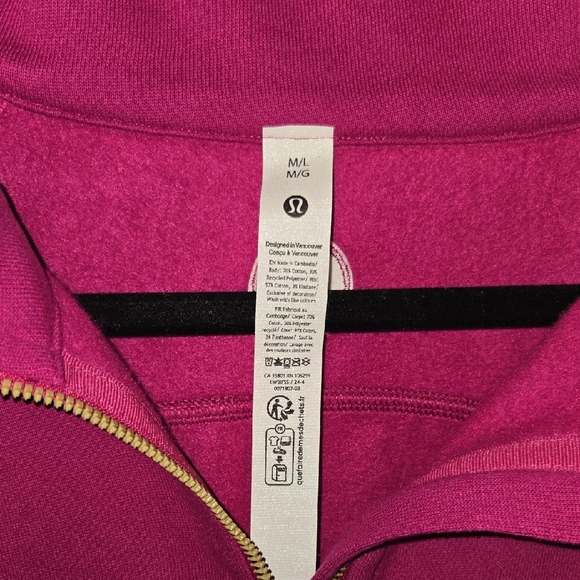 Lululemon Scuba Funnel-Neck Half Zip Pullover In Ripened Raspberry - Picture 3 of 4